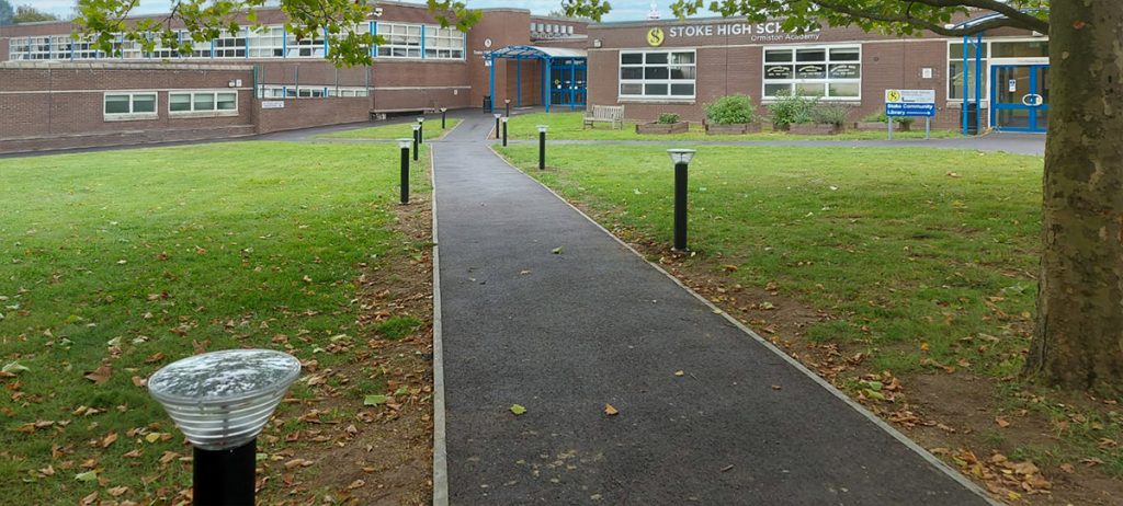 Case Study | Solar Bollard Installation Stoke High School Ipswich